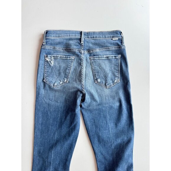 MOTHER The Insider Crop Step Chew Dancing On Coals Bootcut Jeans, Size 27 - Picture 9 of 15